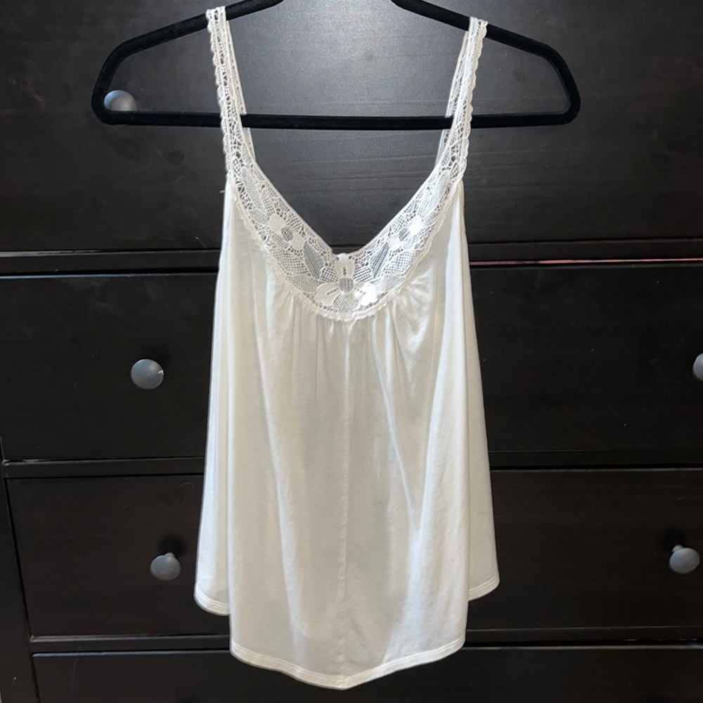 White crocheted top